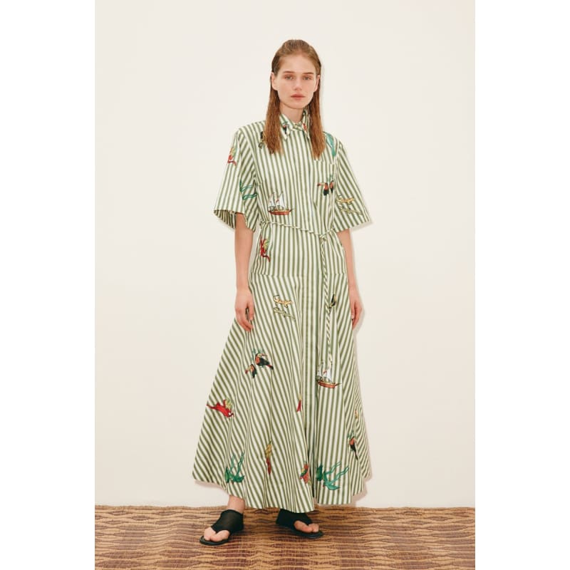 Bisou Embroidered Shirtdress - Dress