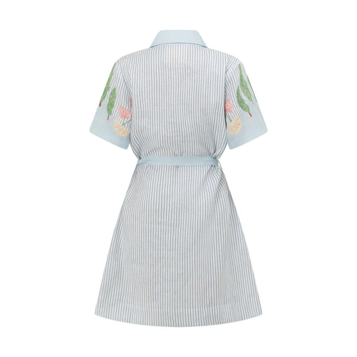 Boat Days Mini Shirt Dress | Swan Lake - Dress