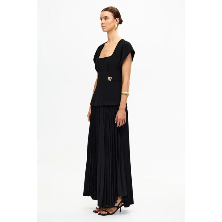 Bollow Maxi Dress | Black - Dress