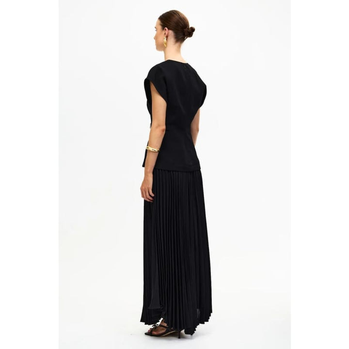 Bollow Maxi Dress | Black - Dress