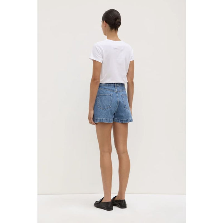 Boxy Denim Short | Dark Stone - Bottoms