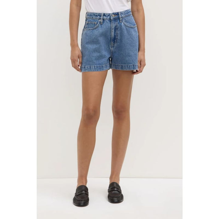 Boxy Denim Short | Dark Stone - Bottoms