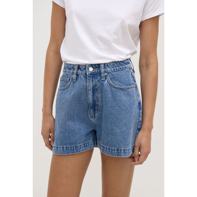 Boxy Denim Short | Dark Stone - Bottoms