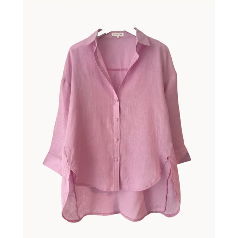 Boyfriend Shirt | Pink - Tops