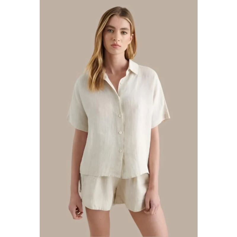 Bronte Linen Shirt | Natural - Tops