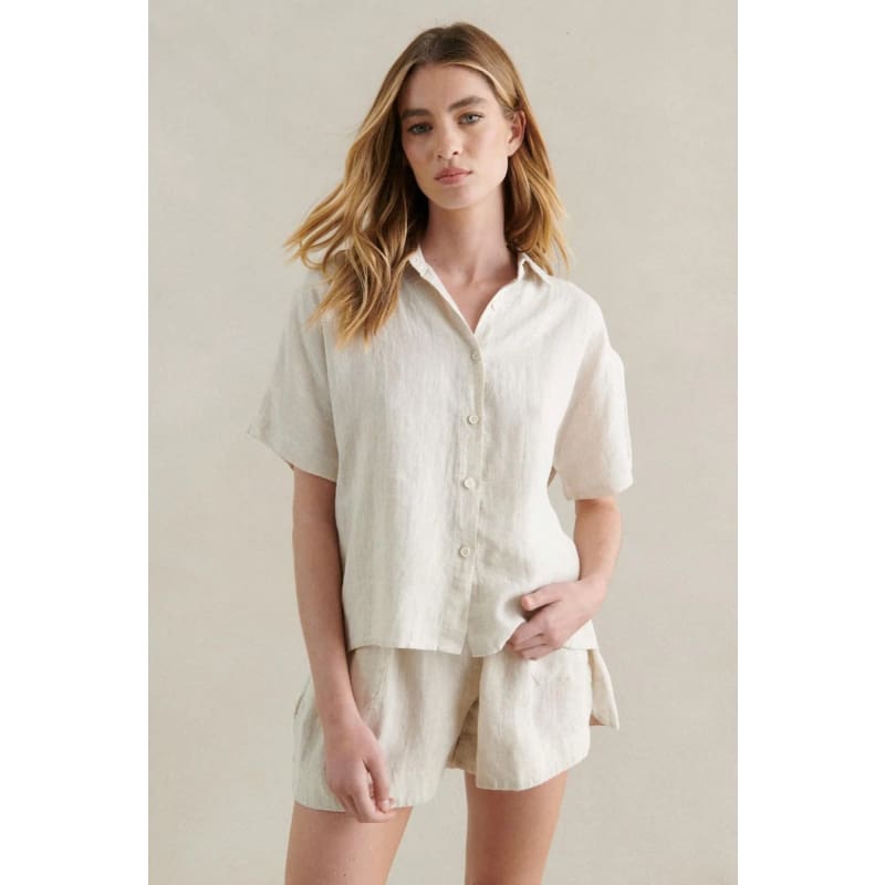 Bronte Linen Shirt | Natural - Tops
