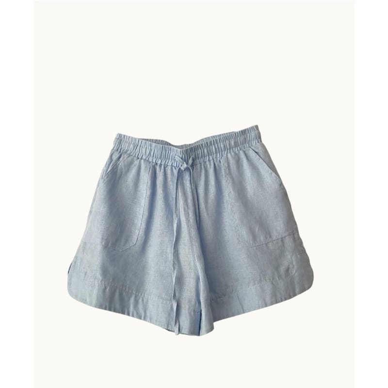 Bronte Linen Short | Blue - Bottoms