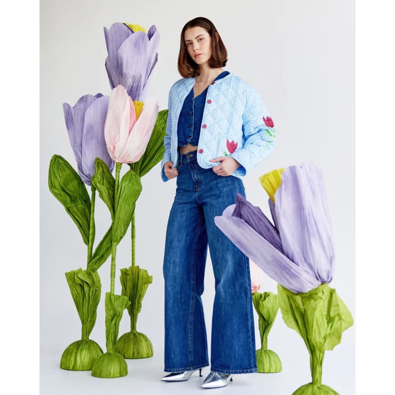 Buy Myself Flowers Quilted Jacket - Jackets
