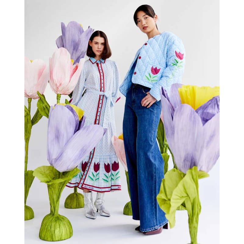 Buy Myself Flowers Quilted Jacket - Jackets