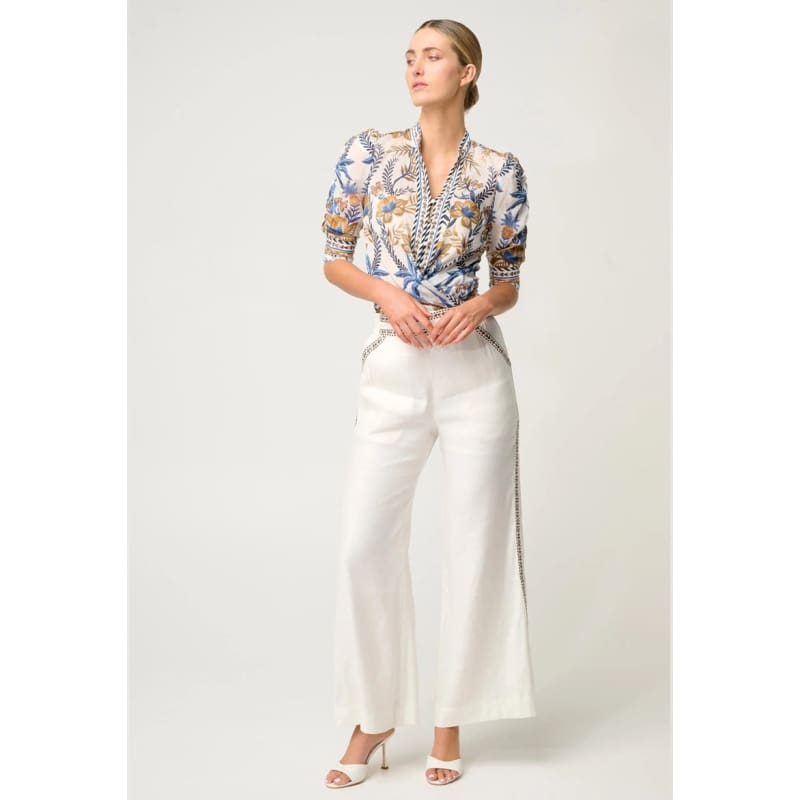 Calantha Silk Cotton Shirt | Golden Medina - Tops
