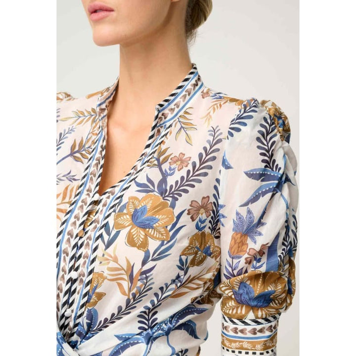 Calantha Silk Cotton Shirt | Golden Medina - Tops
