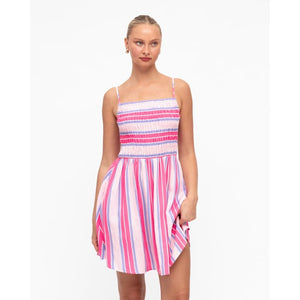 Candy Stripe Mini Dress - Dress