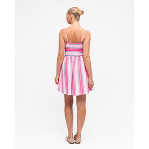 Candy Stripe Mini Dress - Dress