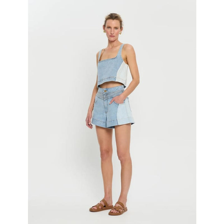 Carla Denim Short | Two Tone Wash - Bottoms