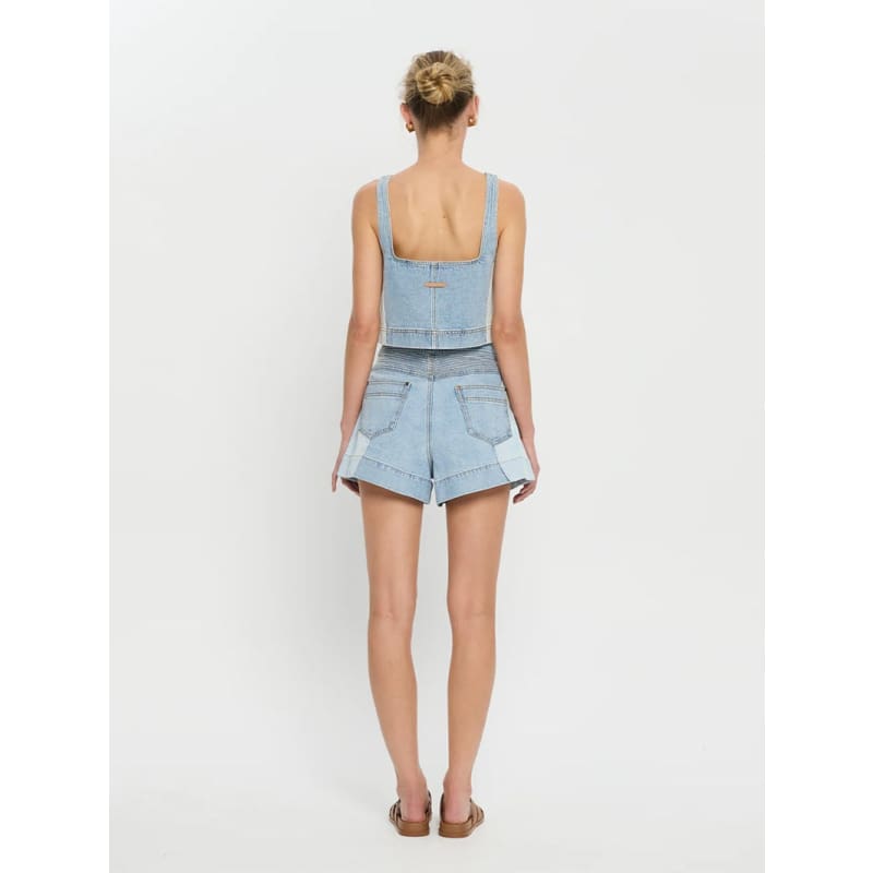 Carla Denim Short | Two Tone Wash - Bottoms