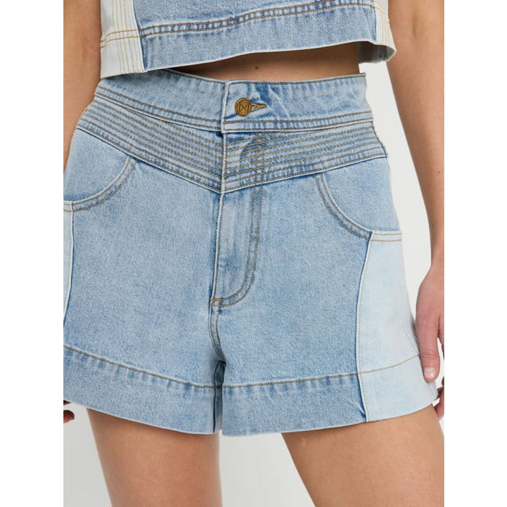 Carla Denim Short | Two Tone Wash - Bottoms