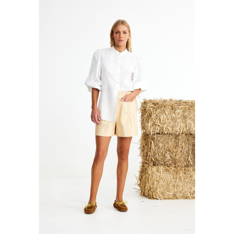 Carrots & Apples Short | Rockmelon Stripe - Bottoms
