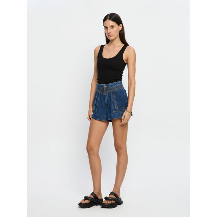 Celene Denim Short | Indigo Blue - Bottoms