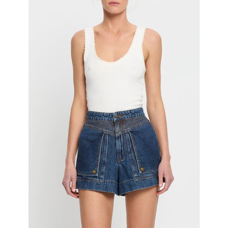 Celene Denim Short | Indigo - Bottoms