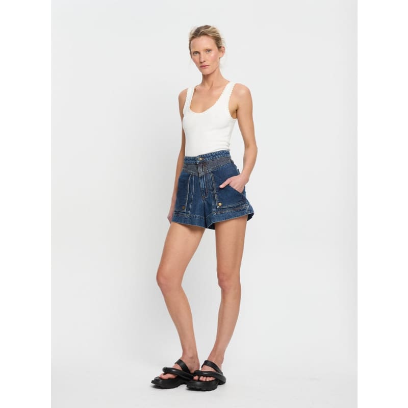 Celene Denim Short | Indigo - Bottoms