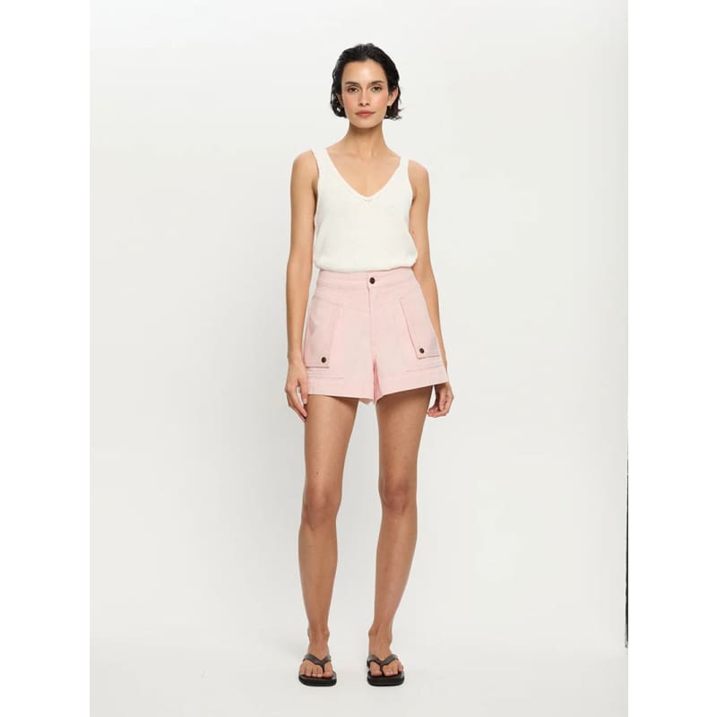 Celene Denim Short | Pink - Bottoms
