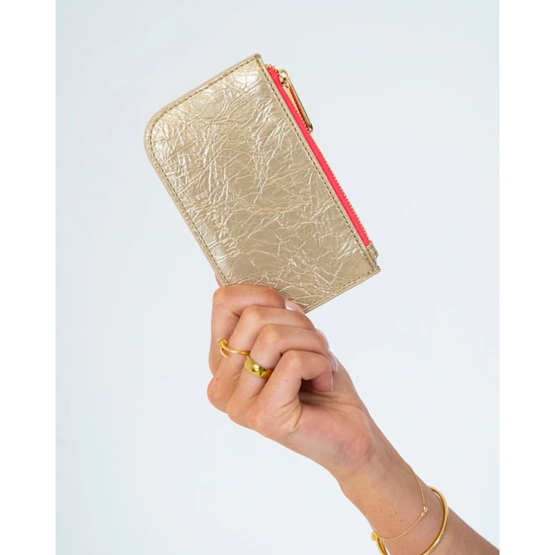 Centro Wallet | Light Gold Crinkle - Accessories