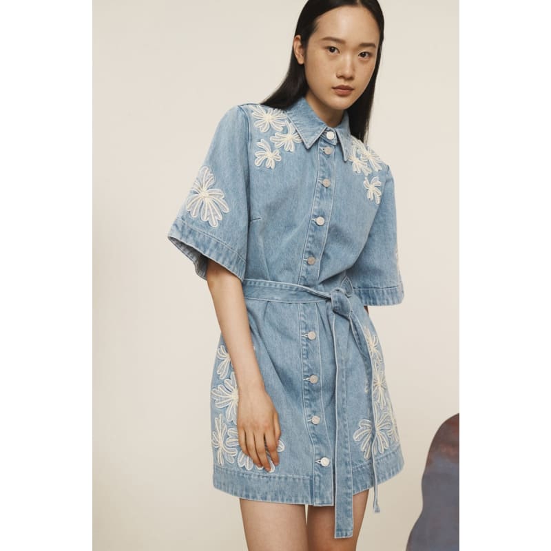 Charlene Denim Mini Dress - Dress