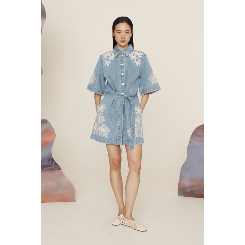 Charlene Denim Mini Dress - Dress