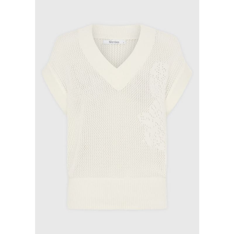 Chiara Knit Vest | White Knitwear