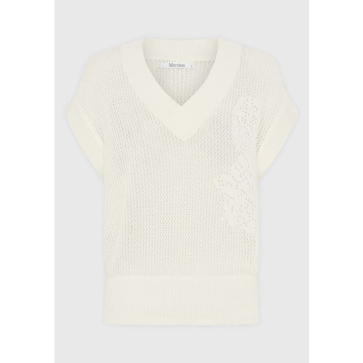 Chiara Knit Vest | White Knitwear