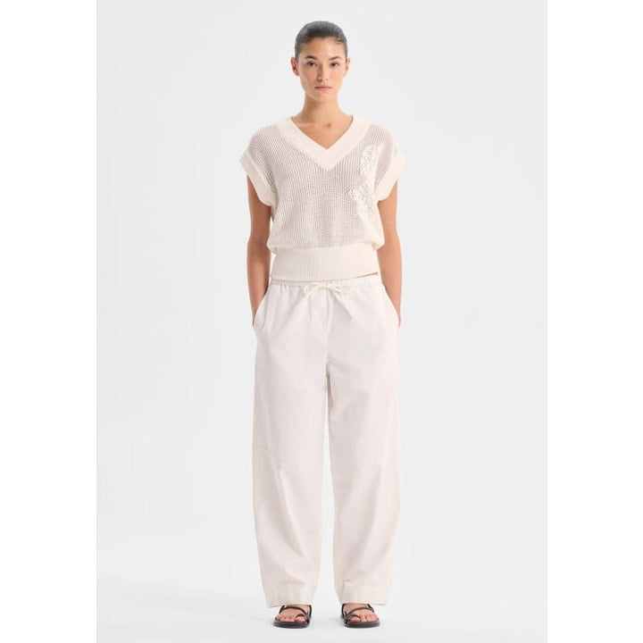 Chiara Knit Vest | White Knitwear