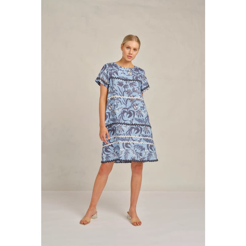 Claudette Wave Dress | Cornflower - Dress