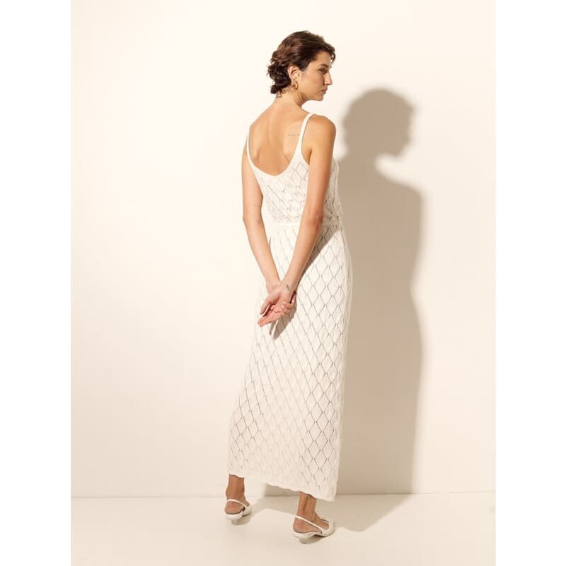Claudia Strappy Knit Dress | Cream - Dress