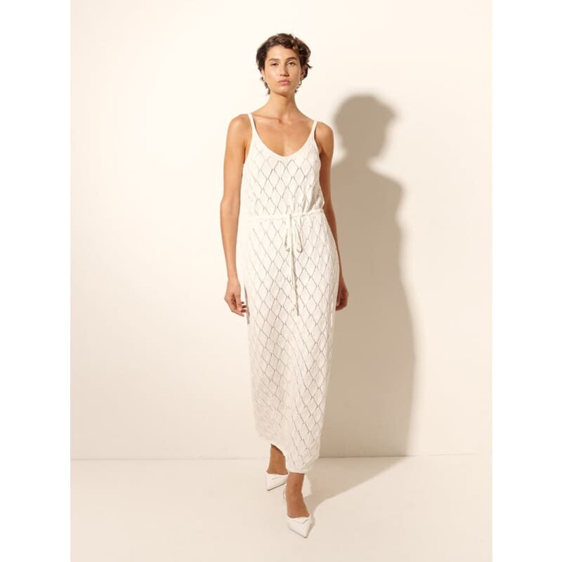 Claudia Strappy Knit Dress | Cream - Dress