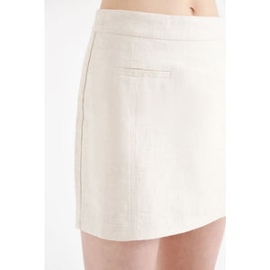 Clio Linen Mini Skirt | Natural - Bottoms