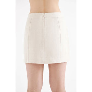 Clio Linen Mini Skirt | Natural - Bottoms