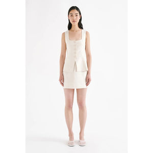 Clio Linen Mini Skirt | Natural - Bottoms