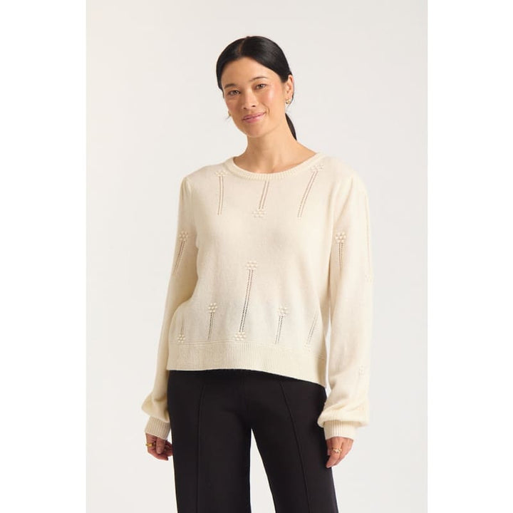 Clover Sweater | Ecru - Knitwear