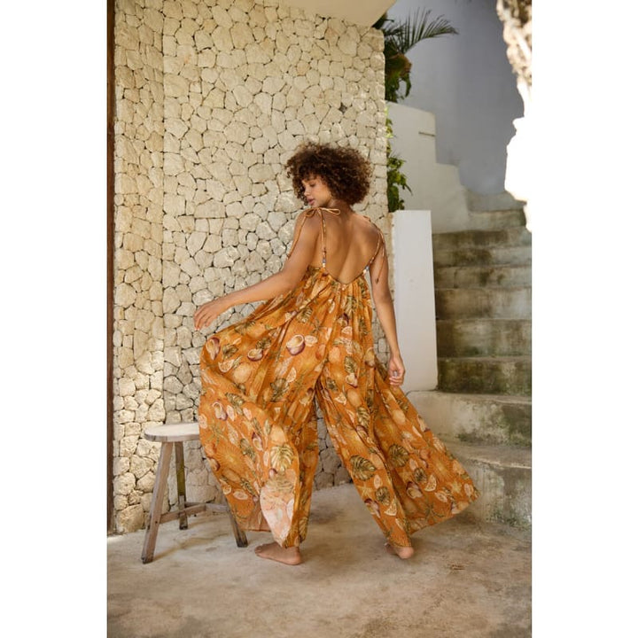 Coco Loco Sunray Jumpsuit | Ochre - Bottoms