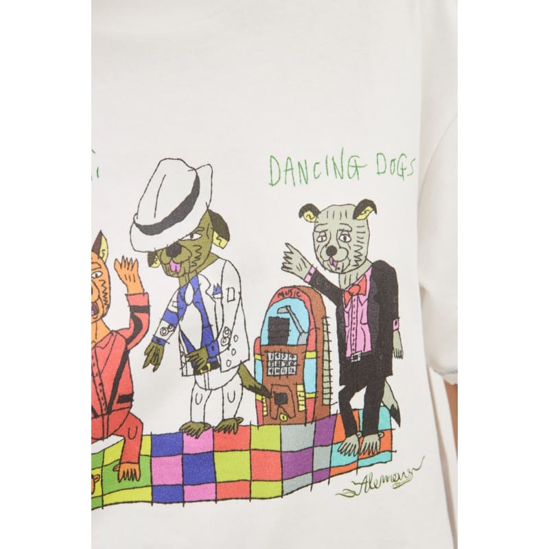 Contessa Disco Dogs Tee | Cream - Tops
