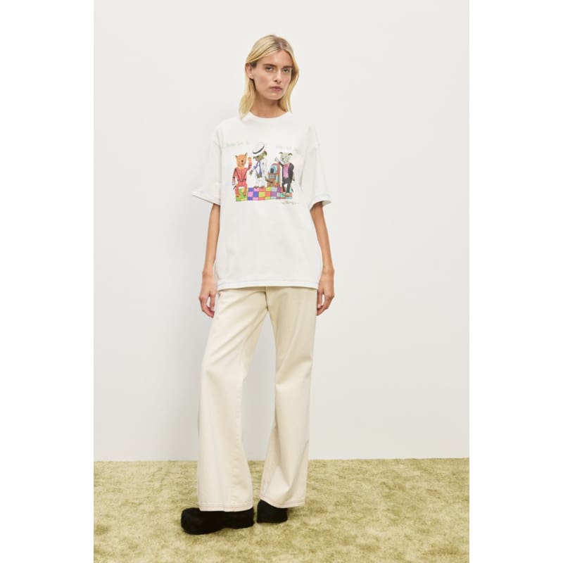 Contessa Disco Dogs Tee | Cream - Tops