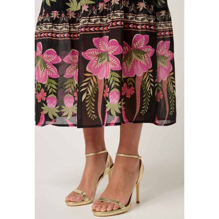 Cordelia Shirred Silk Cotton Skirt | Anthos Lotos - Bottoms