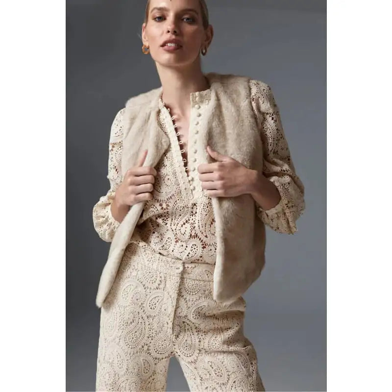 Affirm Vest | Ecru - Tops