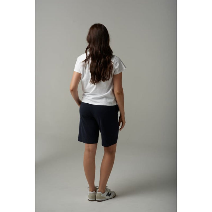 Cross Embroidered V Neck Tee | White Parisian C13012-241 - Tops