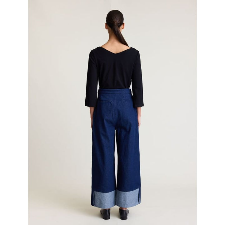 Cuff Denim Jean | Indigo - Bottoms
