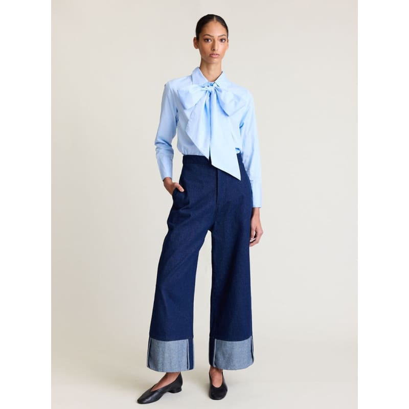 Cuff Denim Jean | Indigo - Bottoms
