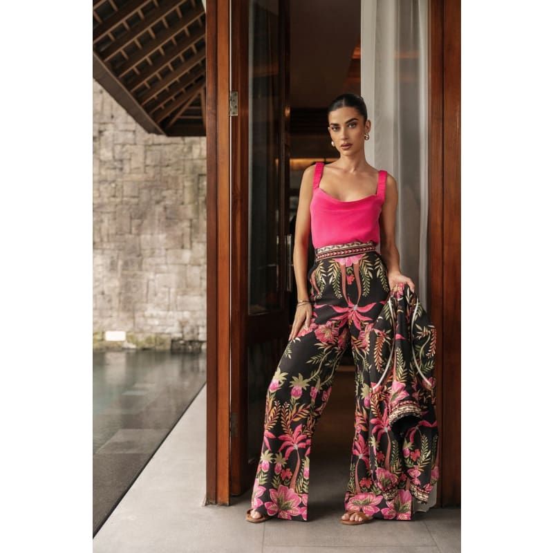 Delray Reversible Cupro Cami | Celosia Pink - Tops