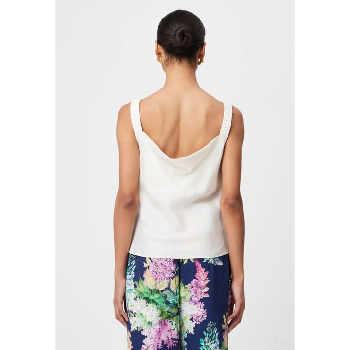 Delray Reversible V Neck Cami | Ivory - Tops