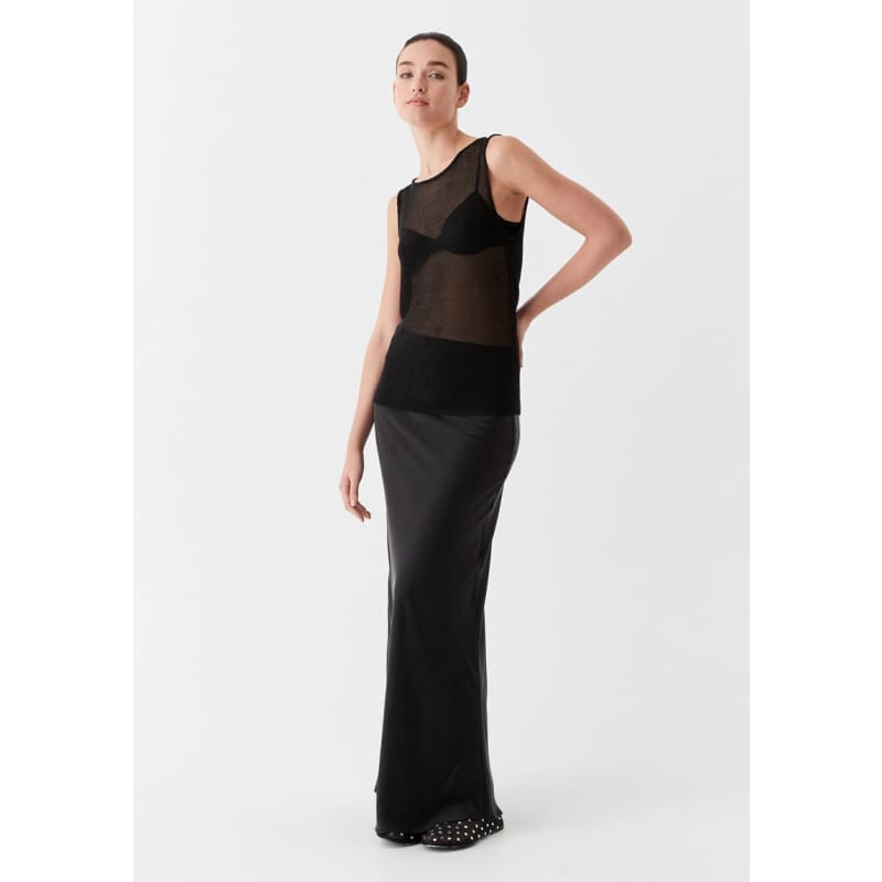 Dita Knit Tank | Black - Tops