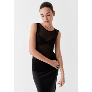 Dita Knit Tank | Black - Tops